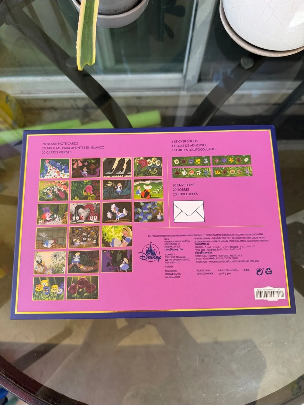 NWOT Alice in Wonderland 70th Anniversary Stationery Set